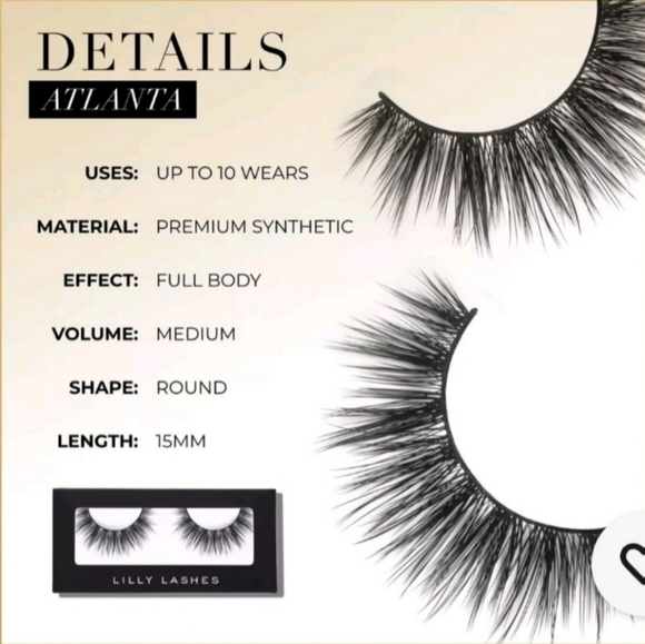 Lilly Lashes Set ATLANTA & HOUSTON Premium Synthetic Mink Lashes 3 Pairs - Picture 2 of 8